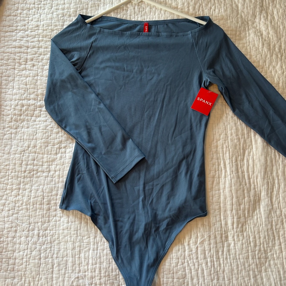 SPANX Indigo Haze Ribbed Bodysuit